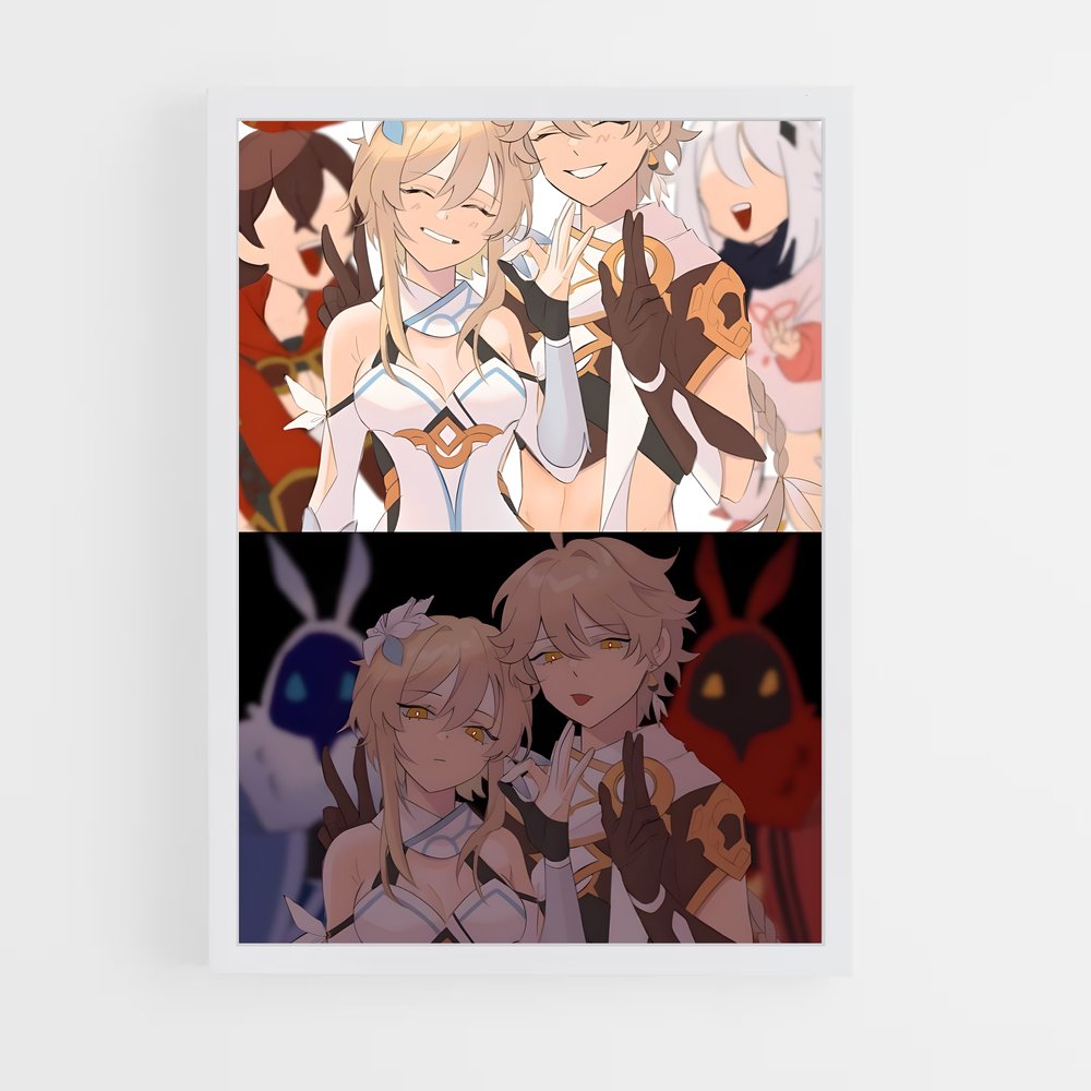 Poster Les Héros d'Inazuma – affiche Genshin impact (vue 3)